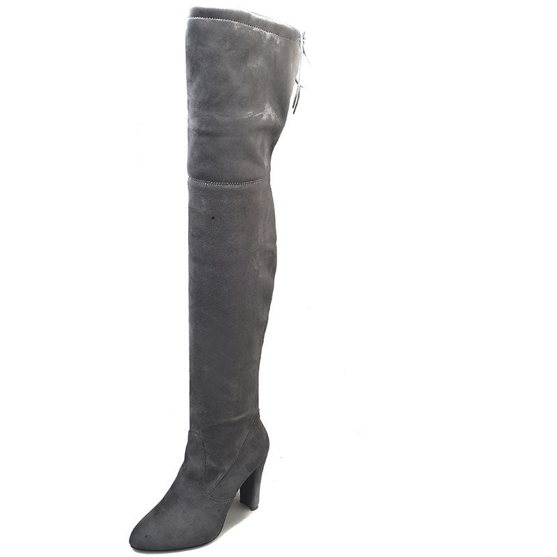 Over-the-Knee Boots – Pointed Toe & Thick Heel Women’s Stretch Boots European And American Pointed Thick Heel | Ectron Online