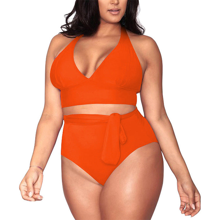 Large Size Sexy Split Straps Bikini – Multi-Rope Belt Swimsuit Split large size straps sexy bikini mult | Ectron Online