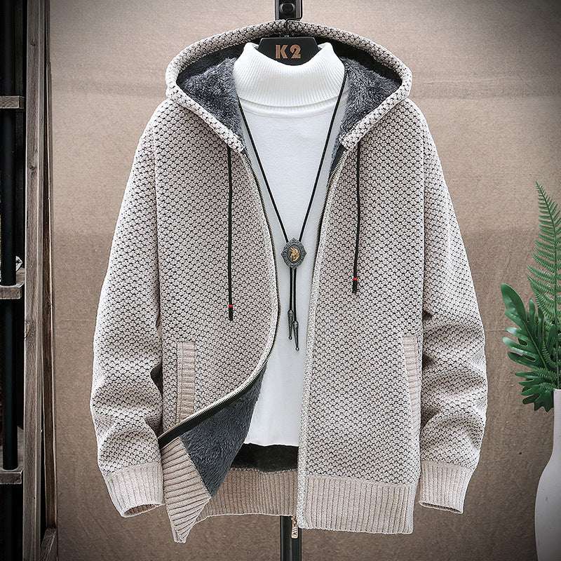 Men's Slim Fit Zipper Hoodie Sweater Hooded Sweater Men's Zipper Sweater Slim | Ectron Online