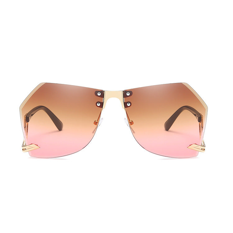 Women's Irregular Rimless Sunglasses – UV400 Lightweight Style Irregular Rimless Sunglasses Women | Ectron Online