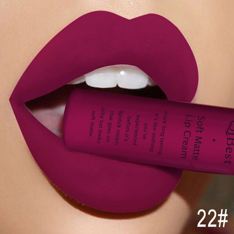 Qibest Matte Lipstick – Long-Lasting, Non-Transfer Formula Qibest makeup brand matte lipstick | Ectron Online