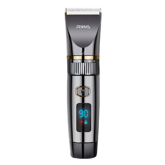 Hair trimmer with digital display on a white background