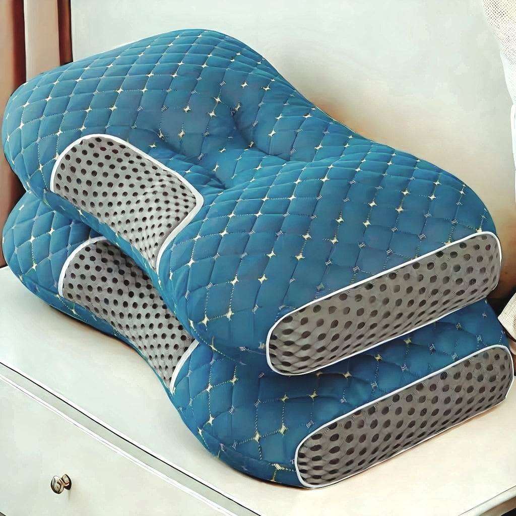 2-Pack YBZ 3D Knitted Cotton Massage Pillows | Ergonomic Sleep Support