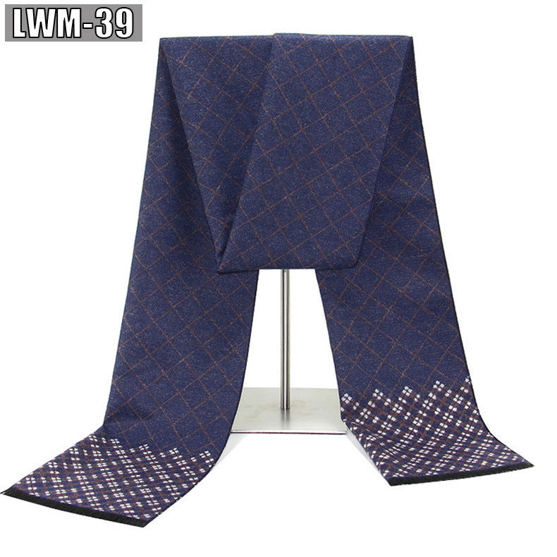 Men's Cashmere Business Plaid Scarf Men's Scarf European And American Cashme | Ectron Online
