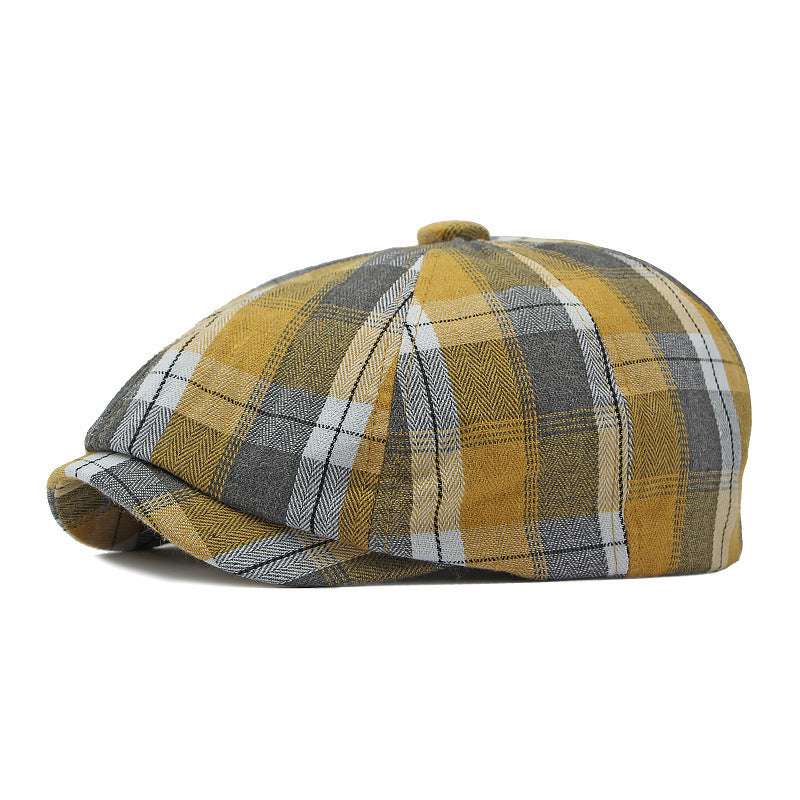 Kids' Fashion Plaid Octagonal Cap – Classic Style Hat Fashion Plaid Octagonal Cap Children | Ectron Online