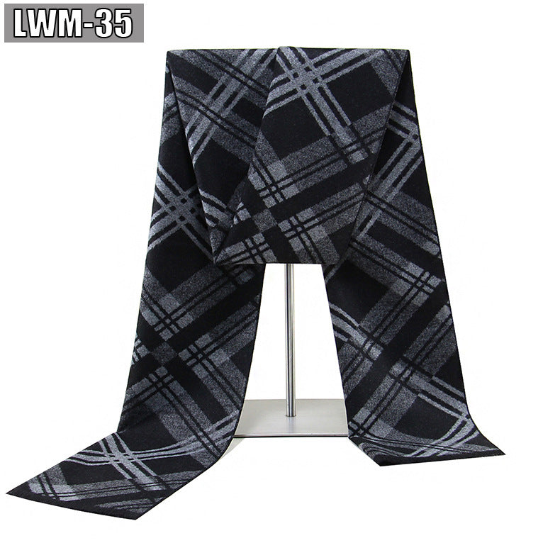 Men's Cashmere Business Plaid Scarf Men's Scarf European And American Cashme | Ectron Online