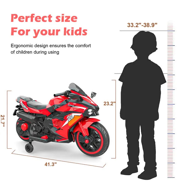 12V Kids Electric Ride-On Motorcycle