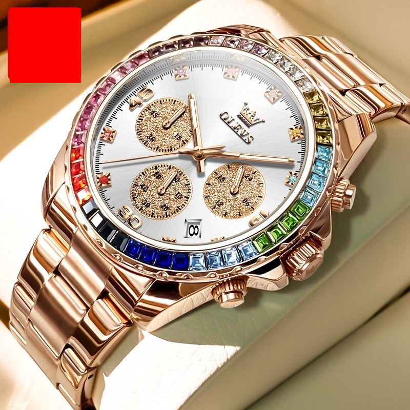 Multi-functional Three-eye Quartz Men's Watch Quartz Men's Watch | Ectron Online