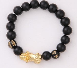 Obsidian Bracelet: 18K Gold, Pearls, Six Brave Words Fine Jewelry | Ectron Online