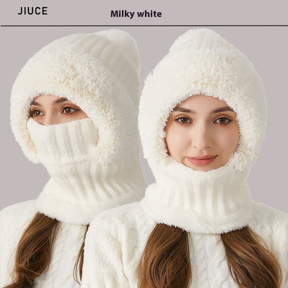 3-in-1 High Elastic Knitted Hat | Scarf & Mask One-Piece Winter Set High Elastic Solid Color Knitted Hat Sca | Ectron Online
