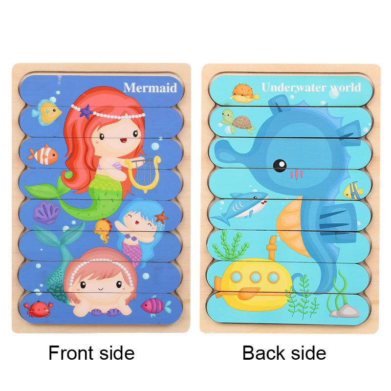 Early Learning Puzzles for Toddlers Wooden Creative Strip Puzzle | Ectron Online