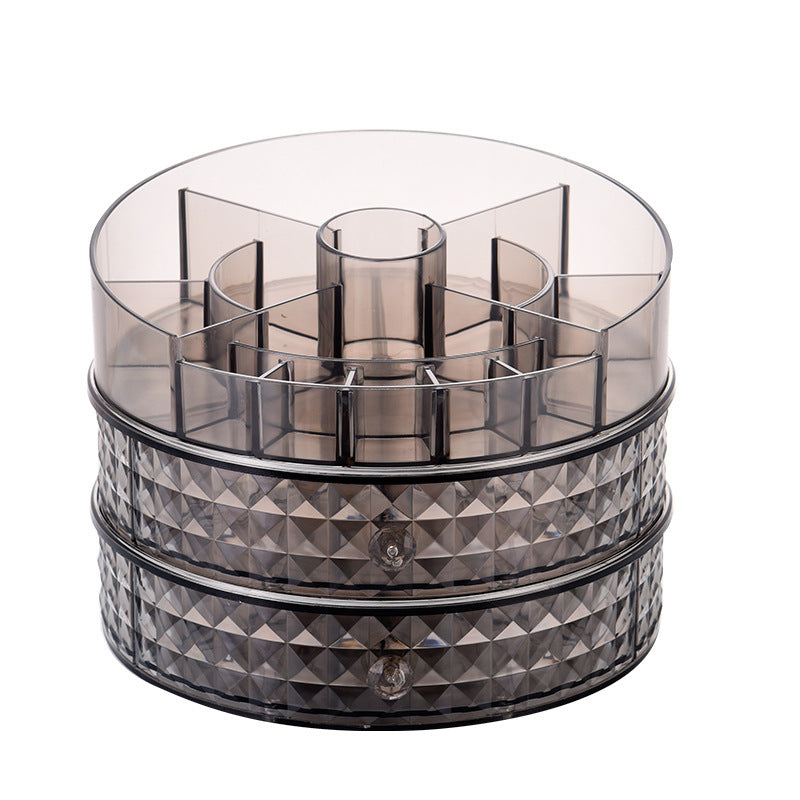 360° Rotating Diamond Pattern Makeup Organizer 360 rotating diamond pattern makeup box | Ectron Online