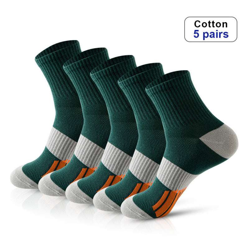 Men's Middle Tube Socks Color Matching Sports Basketball Socks