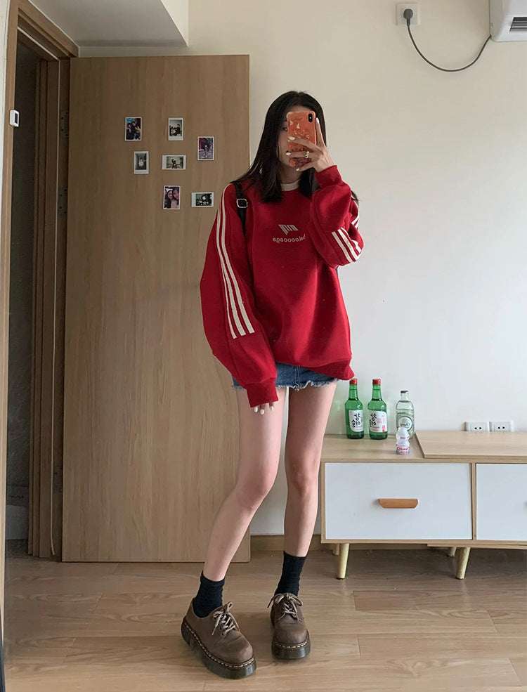 Women's Leather Muffin Shoes - Thick-Soled Round Toe Women's Leather Round Head Thick-soled M | Ectron Online