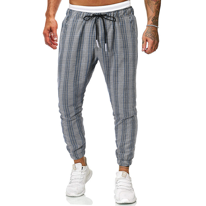 Fashion check casual trousers