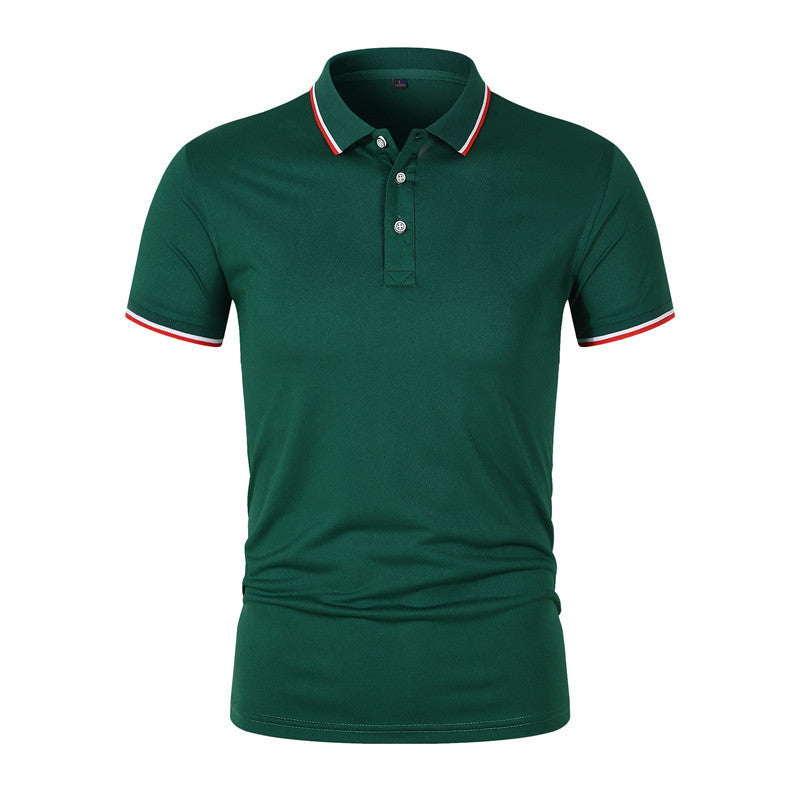 Men’s Solid Color Lapel Shirt – Short Sleeve Advertising Tee Cross-border Short-sleeved Men's Lapel A | Ectron Online