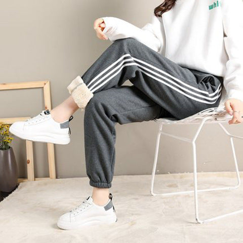 Cozy Fleece Sweatpants: Plus Sizes Available Wide Leg Pants | Ectron Online