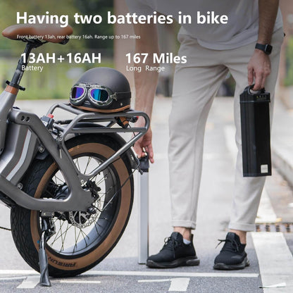 167-Mile Long Range Foldable E-Bike - 1000W Magnesium Alloy Foldable E-Bike , 25 MPH, Magnesium Allo | Ectron Online