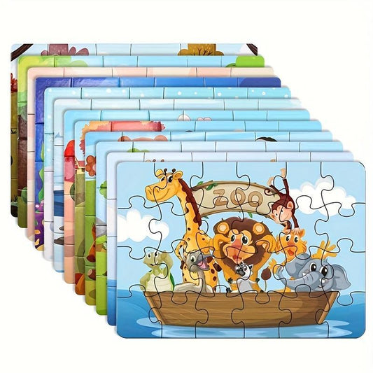 Kids Educational Puzzle Set - Brain-Building Early Learning Toy Children's Educational Puzzle Set, Featu | Ectron Online