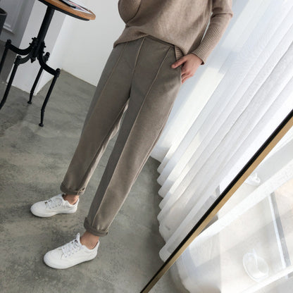 Nine points loose casual straight-leg suit pants