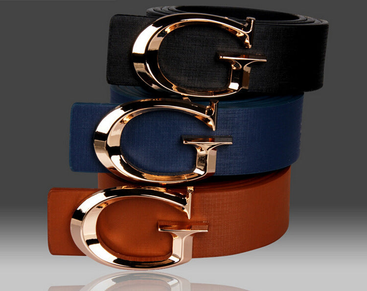 Casual Fashion Men's And Women's Alloy Belt With Jersey Buckle