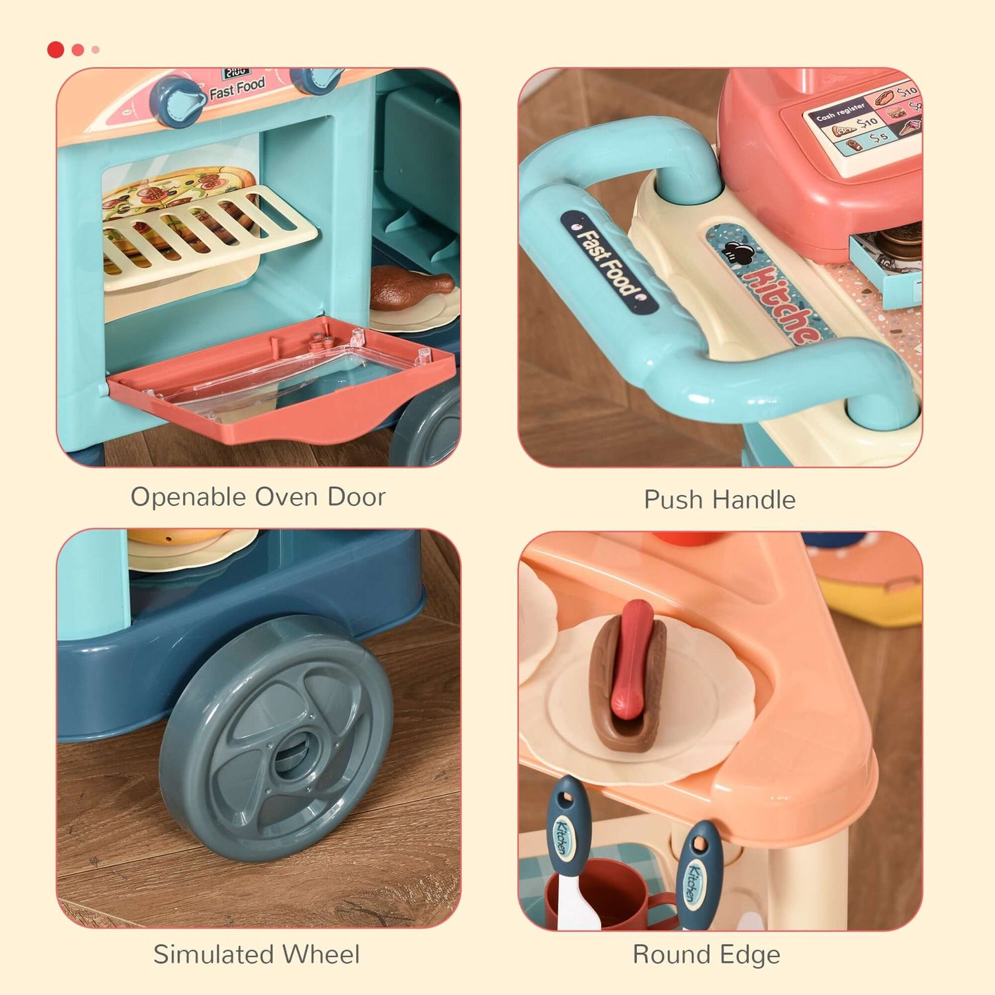 Kids Kitchen Food Stand Kids Kitchen Food Stand with Play Food | Ectron Online