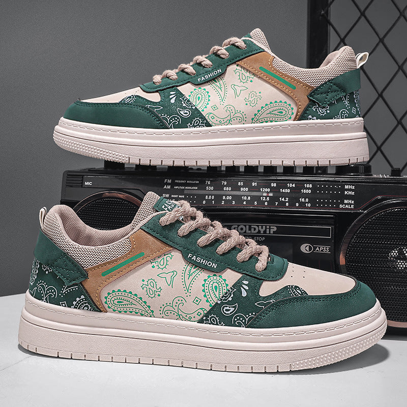 New Paisley Canvas Board Shoes – Fashion Low-Top Spring Style New Paisley Shoes All-match Fashion Low- | Ectron Online