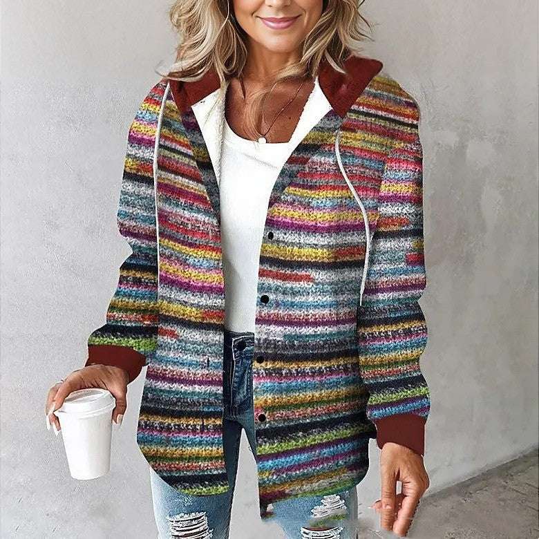 Women's Plaid Woolen Jacket with Large Checks Women's Large Checks Style Women's Woole | Ectron Online