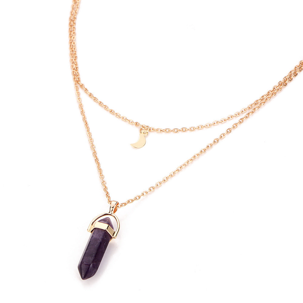 Cosmic Elegance | Star and Moon Necklace Celestial Goddess Necklace | Ectron Online