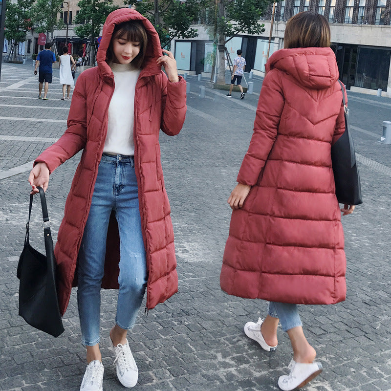 Women's Plus Size Over-the-Knee Cotton Coat Outerwear & Jackets | Ectron Online