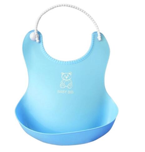 {{ brand }} Waterproof Silicone Bib for Baby blue - Bibs