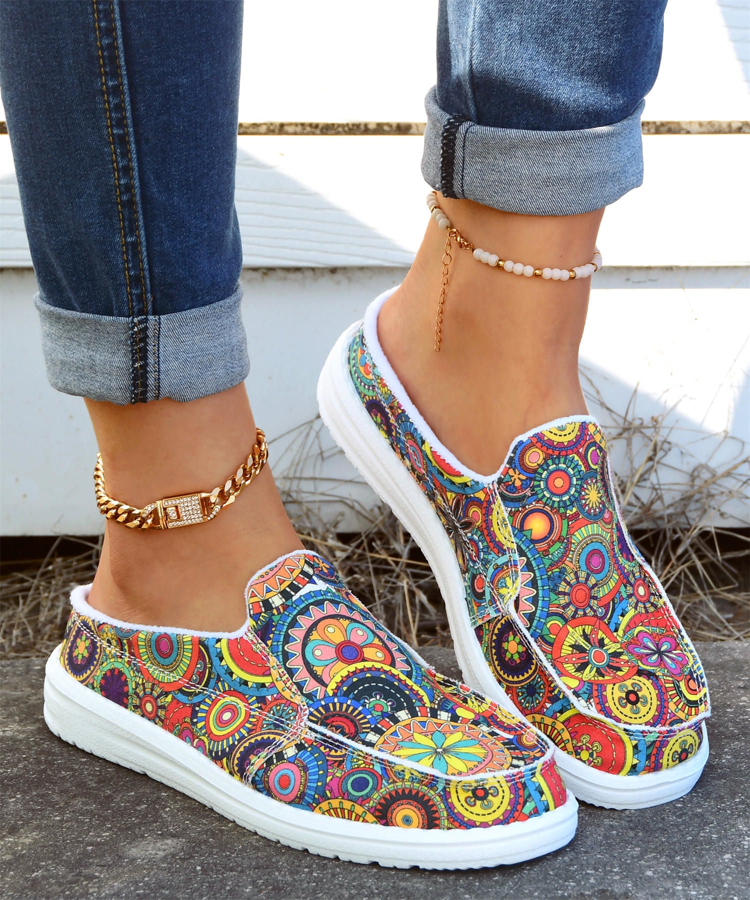 Spring And Summer New New Stylish Slippers Outer Wear Floral Cloth Shoes Spring And Summer New New Stylish Slippe | Ectron Online
