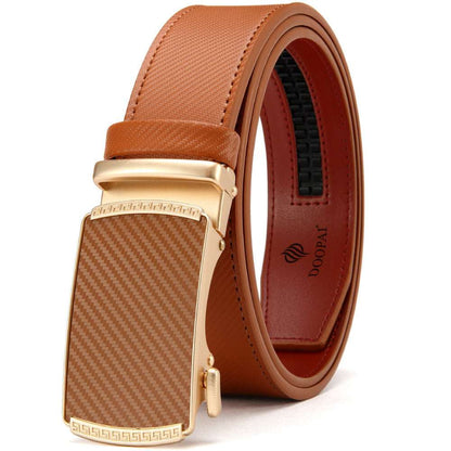 Popular Men's Leather Belt with Automatic Buckle

