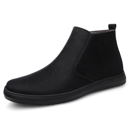 First Layer Cowhide Retro Frosted Leather High-top Leather Boots