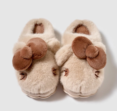 Girls' Warm Plush Slippers – Indoor & Outdoor Autumn Comfort Indoor Warm Girl Plush Slippers For Home | Ectron Online