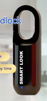 Smart lock device with 'SMART LOOK' branding on a blurred background