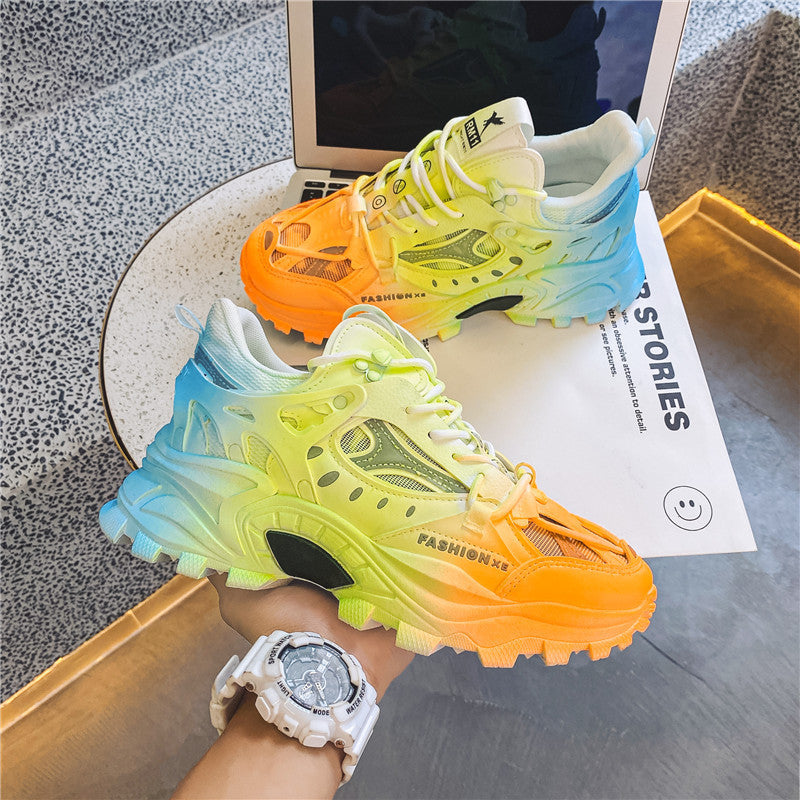 Women's Reflective Casual Sneakers - Comfort & Modern Style Mens Fashion Casual Reflective Thick-sol | Ectron Online