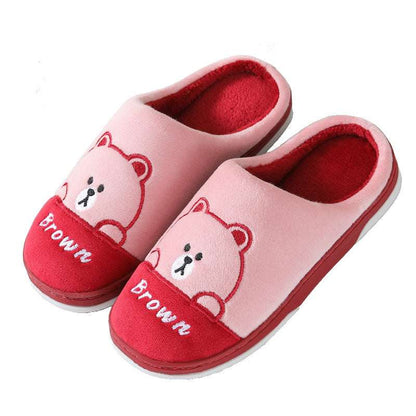 Cute Bears Plush Slippers – Warm Winter Non-slip House Shoes Cute Bears Slippers Warm Winter House Sh | Ectron Online