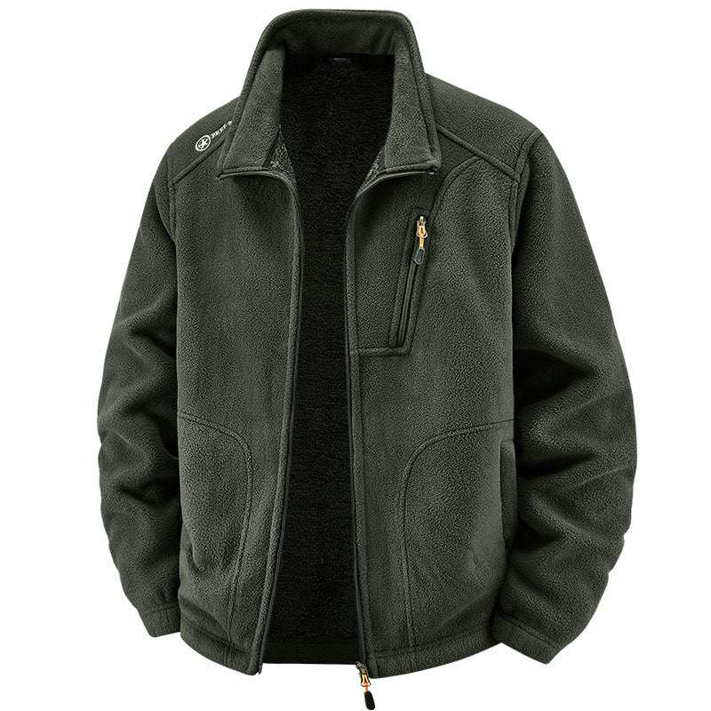 men's warm padded jacket with velvet lining