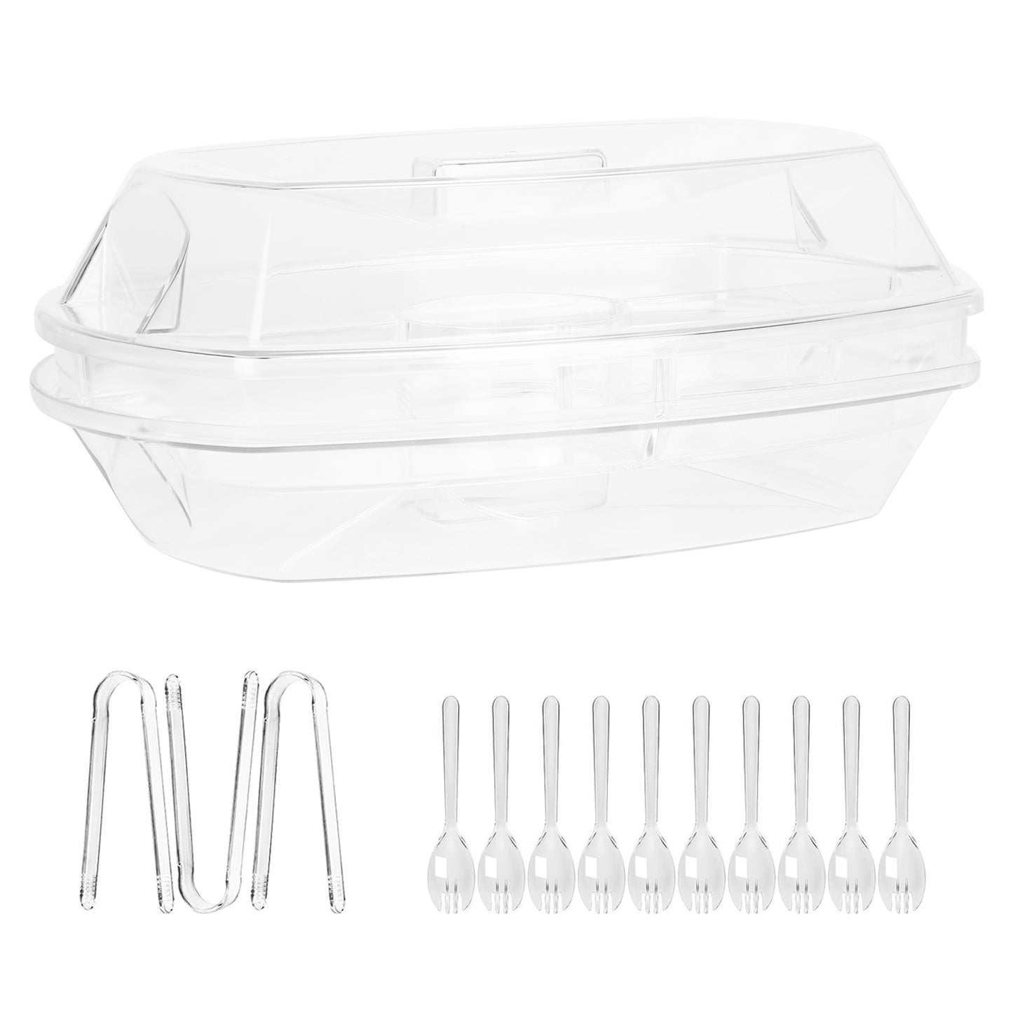 Chilled Fruit & Veggie Serving Tray - 4 Compartment Appetizer Platter