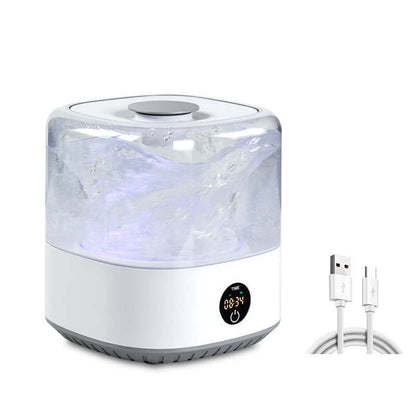 Mini cordless portable washer with transparent drum lid and USB charging cables