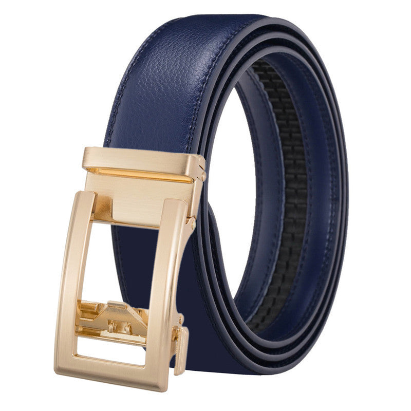 Men's Leather Belt - Automatic Buckle, Two-Layer Cowhide Men's Leather Belt Automatic Buckle | Ectron Online