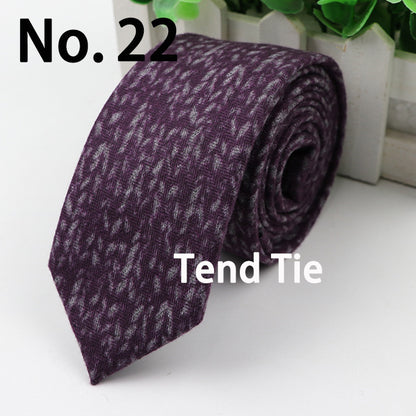 Men's Tie New Ultra-narrow Wool Elegant Atmosphere