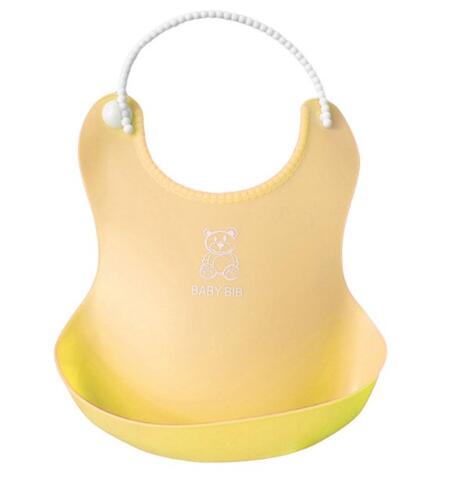 {{ brand }} Waterproof Silicone Bib for Baby yellow - Bibs