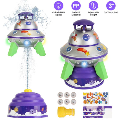 UFO Water Sprinkler with LED Lights UFO Water Sprinkler Outdoor Summer Rocke | Ectron Online