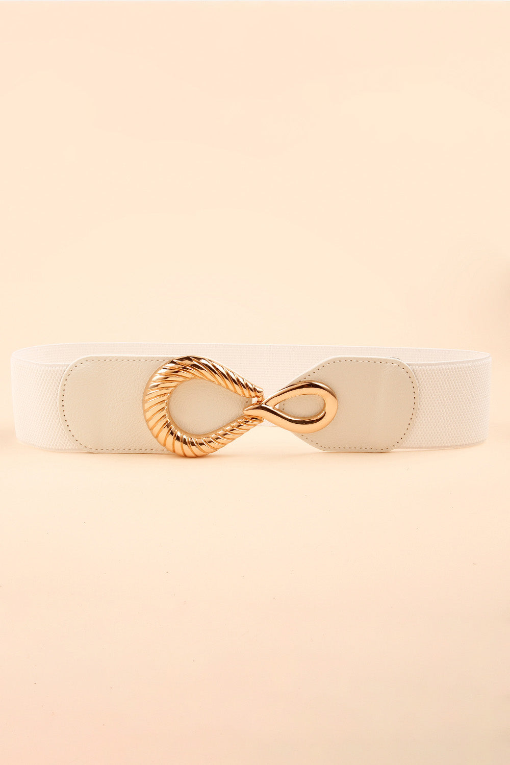 Ribbed Alloy Buckle Elastic Belt Belt | Ectron Online
