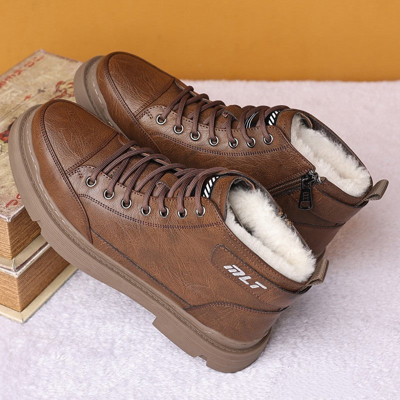 Men’s British Fashion High-Top Chelsea Leather Boots British Fashion High Top Casual Leather | Ectron Online