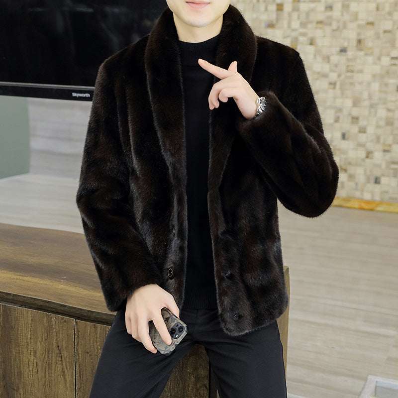 Men's Mink Fur Coat Mink Coat Men's Winter Fur Trend | Ectron Online