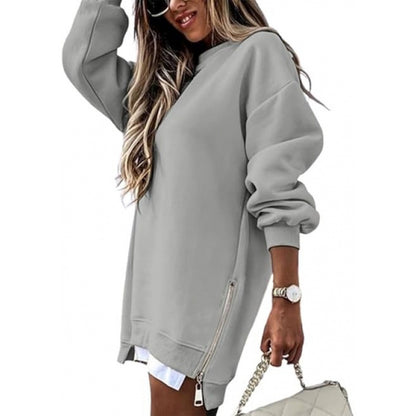 Women's Fall Winter Pullover | Side Zipper Stitching Fashion Sweater Fall Winter Fashion Stitching Side Zippe | Ectron Online