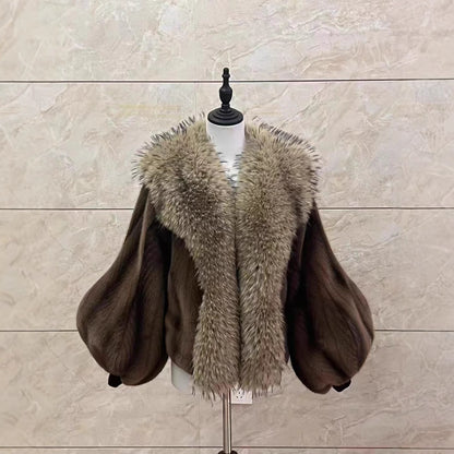 Women's Leopard Print Mink-Like Coat | Mid-Length Luxury Faux Fur Mid-length Mink-like Wool Leopard Print | Ectron Online